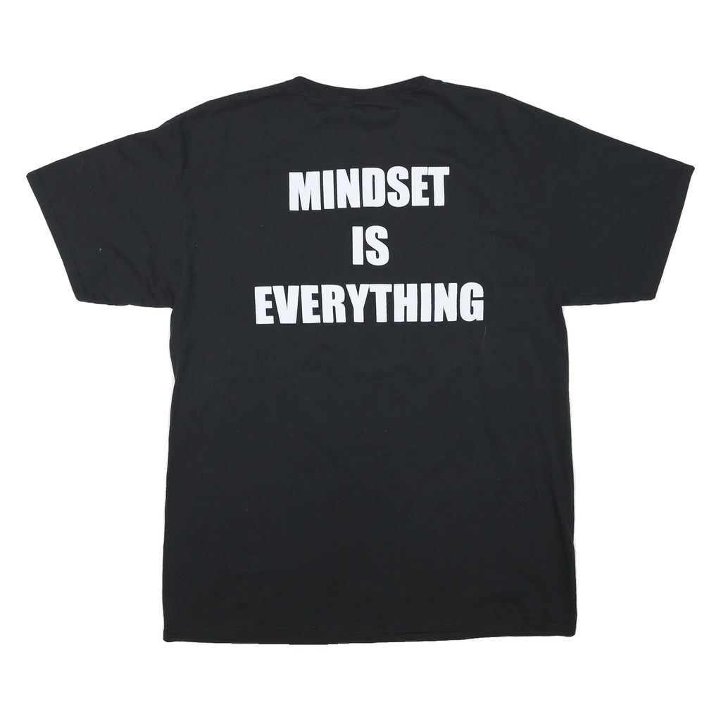 Mens Black Frankton Basketball Graphic T-Shirt L Short Sleeve Crew Neck