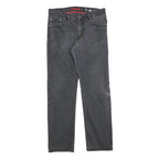 PIERRE CARDIN Mens Regular Fit Black Denim Jeans W36 L34 Classic Cotton Zip
