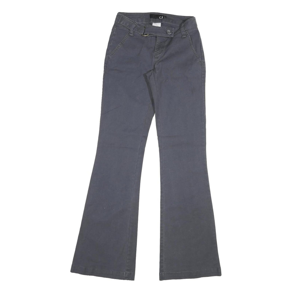 Womens Slim Fit Navy Blue Jeans Cotton Zip W26 L33 Button Pocket Detail