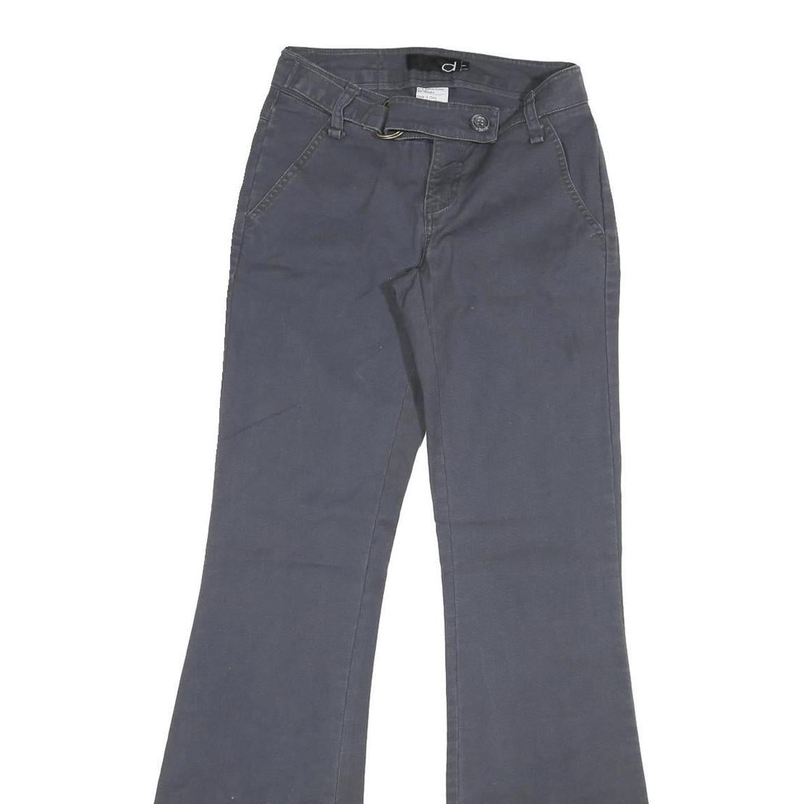 Womens Slim Fit Navy Blue Jeans Cotton Zip W26 L33 Button Pocket Detail