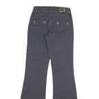Womens Slim Fit Navy Blue Jeans Cotton Zip W26 L33 Button Pocket Detail