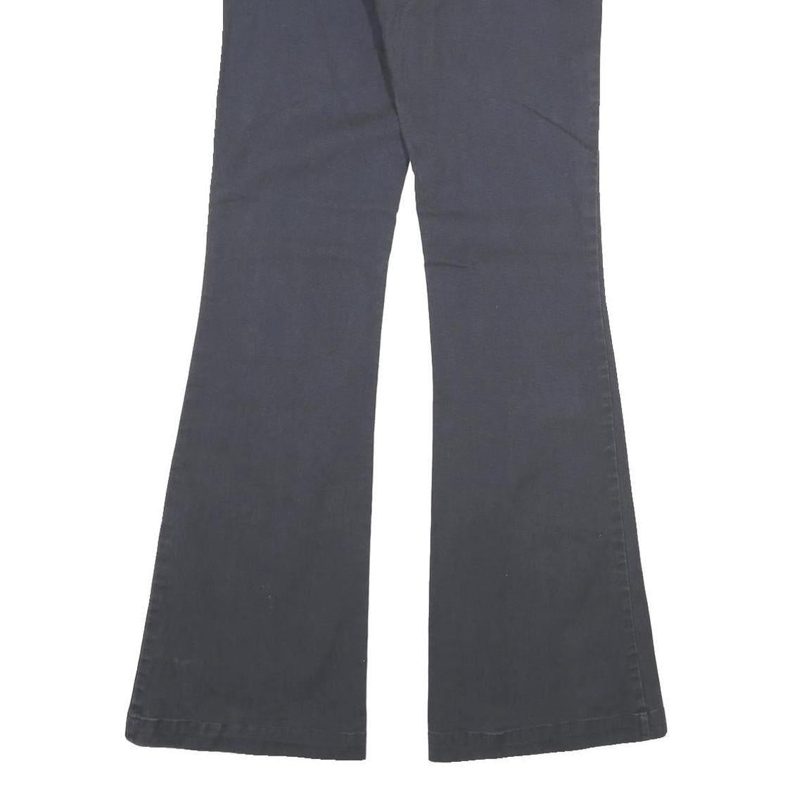 Womens Slim Fit Navy Blue Jeans Cotton Zip W26 L33 Button Pocket Detail