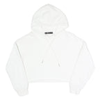 FBSISTER Womens White Pullover Hoodie XS Cropped Cotton Blend Sweatshirt