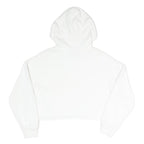 FBSISTER Womens White Pullover Hoodie XS Cropped Cotton Blend Sweatshirt