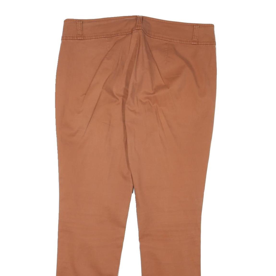 MAX MARA Womens Cotton Blend Slim Fit Orange Trousers W34 L29 Stylish Zip
