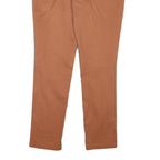MAX MARA Womens Cotton Blend Slim Fit Orange Trousers W34 L29 Stylish Zip
