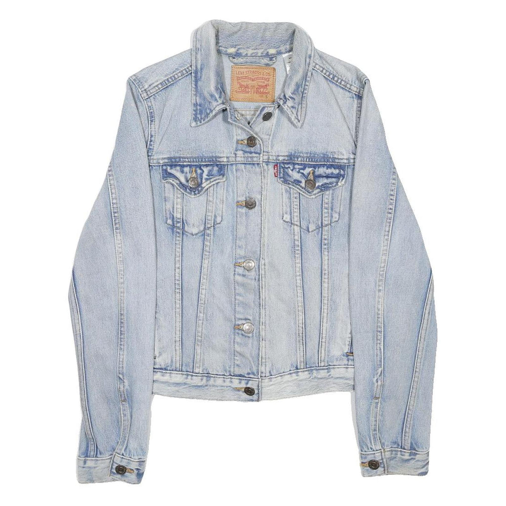 LEVI'S Womens Blue Denim Button Jacket S Cotton Classic Fit Lightweight Casual