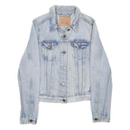 LEVI'S Womens Blue Denim Button Jacket S Cotton Classic Fit Lightweight Casual