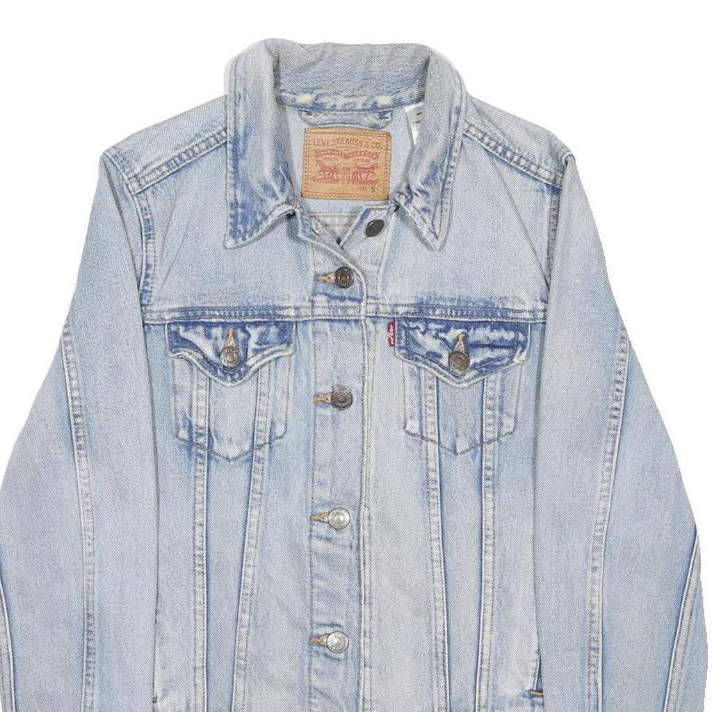 LEVI'S Womens Blue Denim Button Jacket S Cotton Classic Fit Lightweight Casual