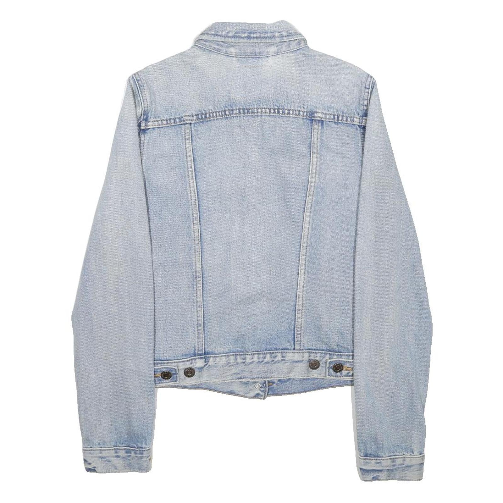 LEVI'S Womens Blue Denim Button Jacket S Cotton Classic Fit Lightweight Casual