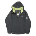 JACK WOLFSKIN Womens Black Outdoor Jacket M Polyester Blend Hooded Zip