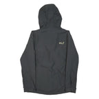 JACK WOLFSKIN Womens Black Outdoor Jacket M Polyester Blend Hooded Zip