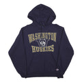 CHAMPION Mens Navy Washington Huskies Pullover Hoodie S Cotton Blend