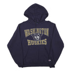 CHAMPION Mens Navy Washington Huskies Pullover Hoodie S Cotton Blend