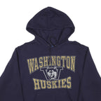 CHAMPION Mens Navy Washington Huskies Pullover Hoodie S Cotton Blend
