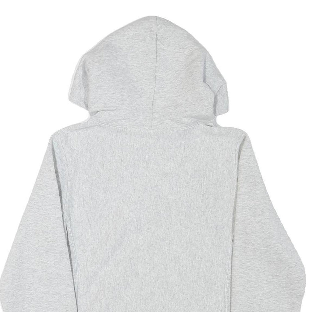 CHAMPION Mens Grey Hoodie S Cotton Blend Pullover Classic Logo Sweatshirt