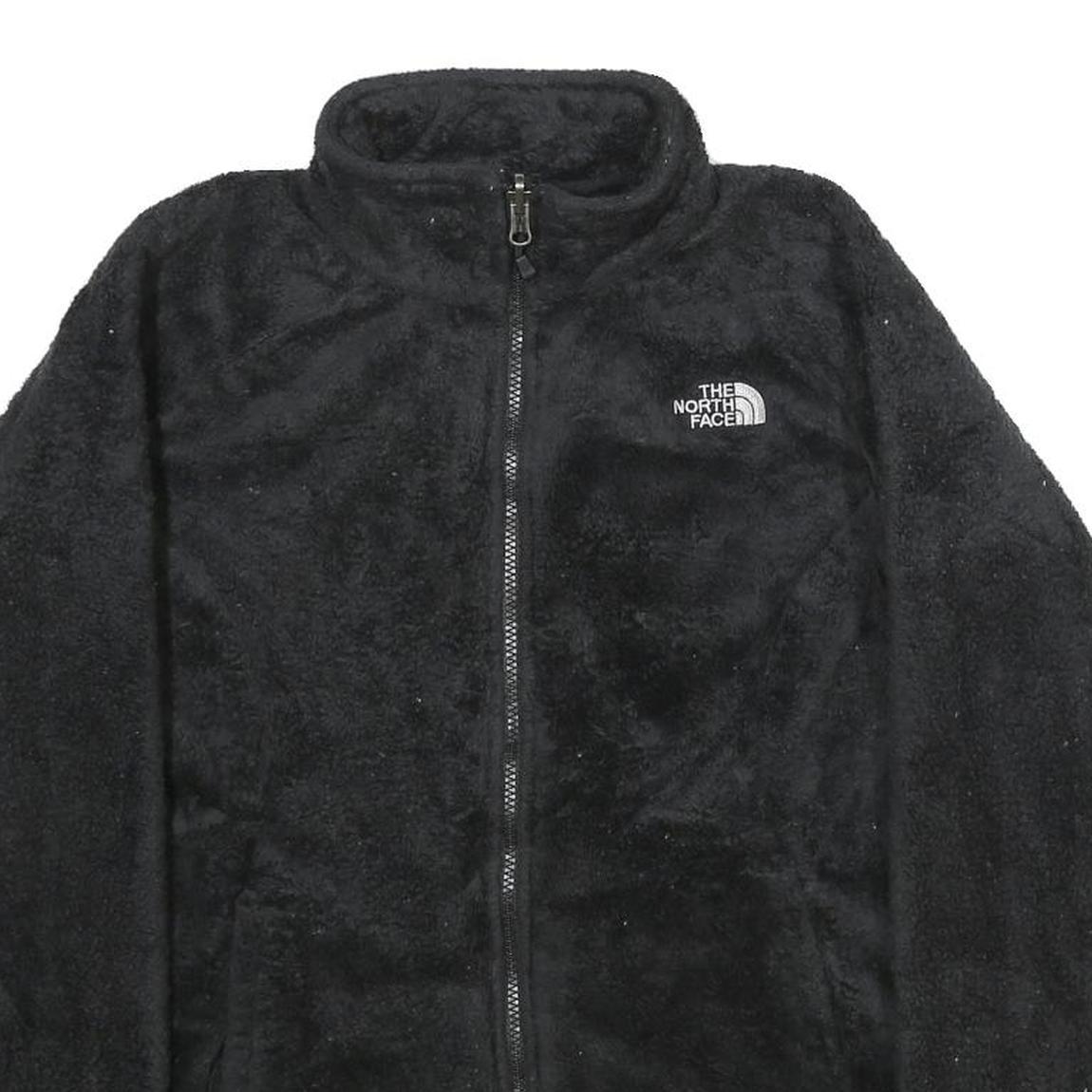 THE NORTH FACE Womens Black Jacket M Polyester Fleece Soft Warm Zip Up Outdoor