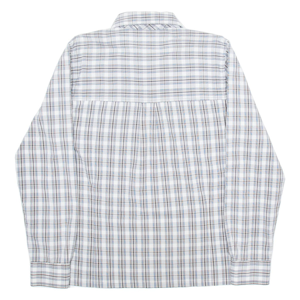 THE NORTH FACE Mens Shirt White Check Long Sleeve S