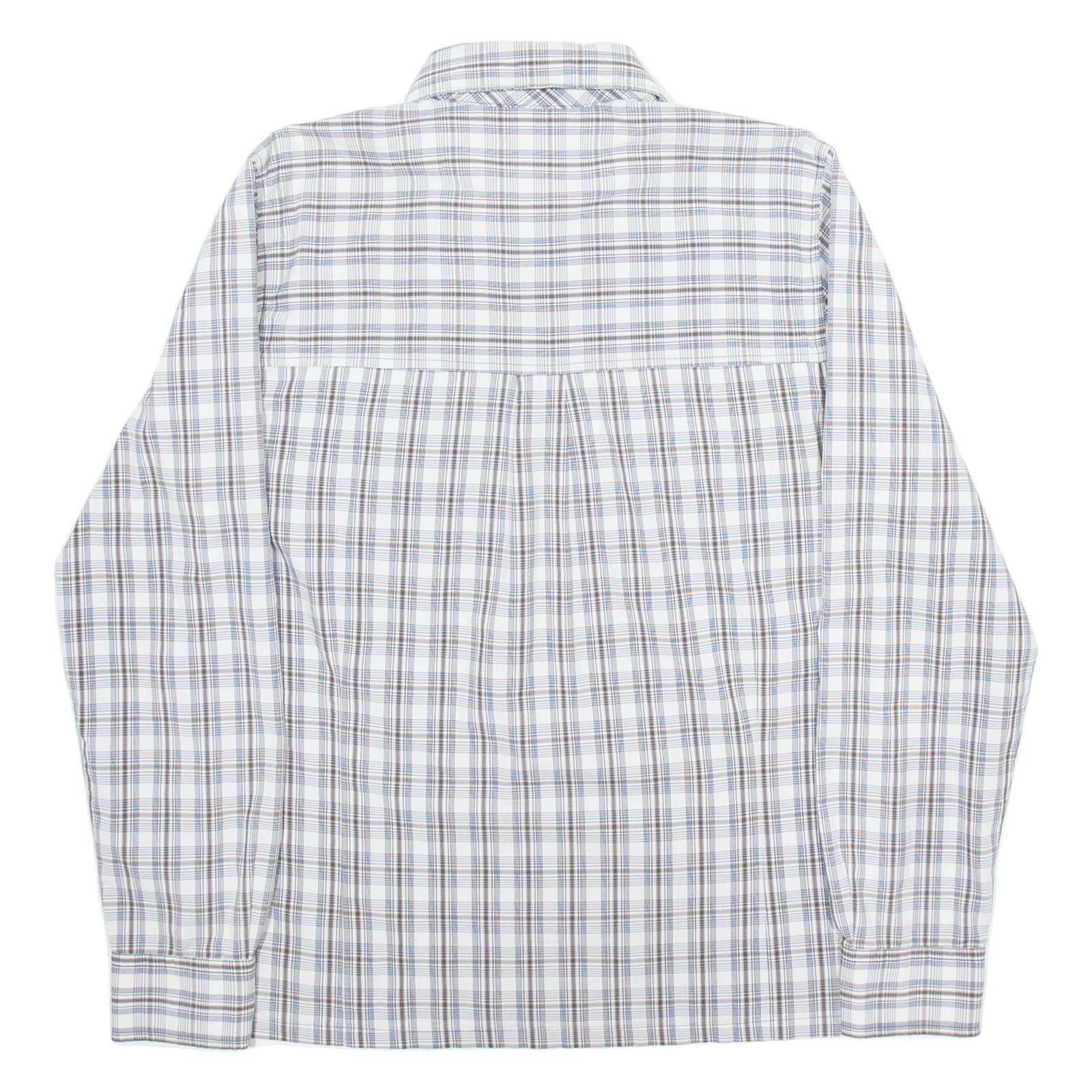 THE NORTH FACE Mens Shirt White Check Long Sleeve S