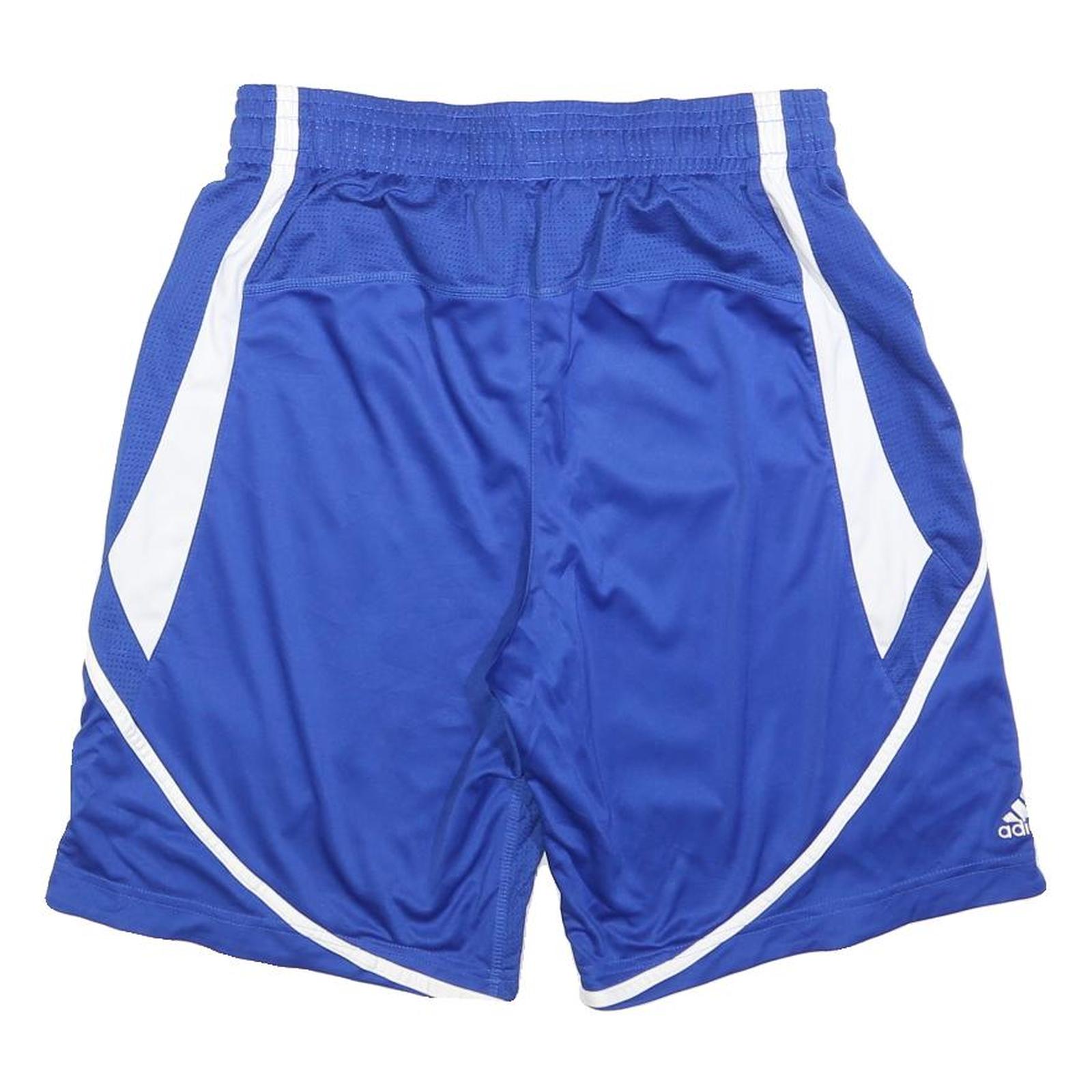 ADIDAS Womens Shorts Blue Sports Casual Regular UK 14 W30 Polyester