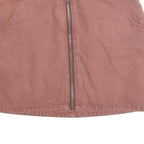 ANGELKISS Womens Pink Mini Cotton Blend Skirt Zip Front Pockets S Casual