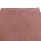 ANGELKISS Womens Pink Mini Cotton Blend Skirt Zip Front Pockets S Casual