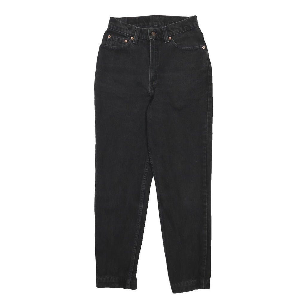 LEVI'S Womens 512 Tapered Jeans Black Slim Cotton Denim W25 L27 Stylish