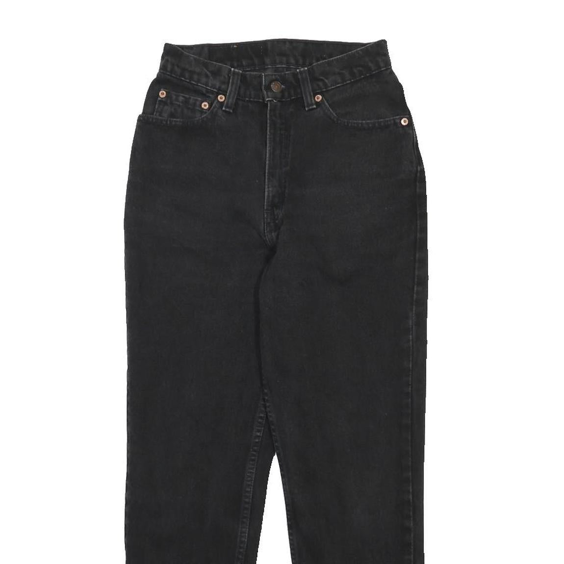 LEVI'S Womens 512 Tapered Jeans Black Slim Cotton Denim W25 L27 Stylish