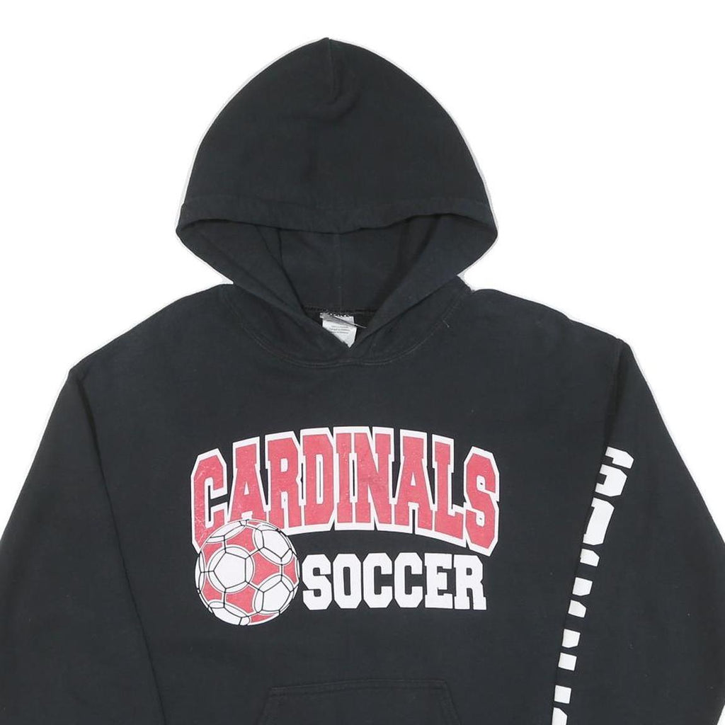 Mens Black Cardinals Soccer Cotton Pullover Hoodie Size M Team Sweatshirt