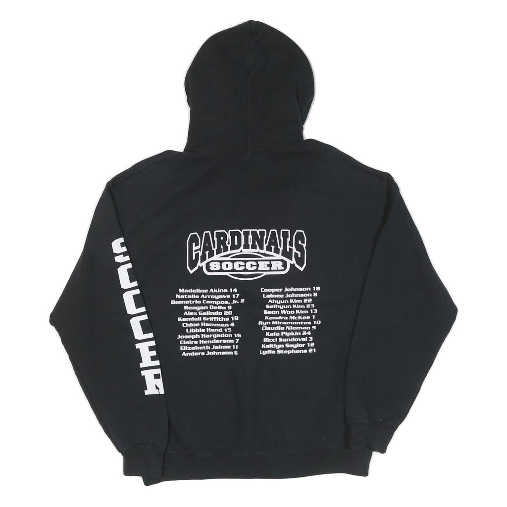 Mens Black Cardinals Soccer Cotton Pullover Hoodie Size M Team Sweatshirt