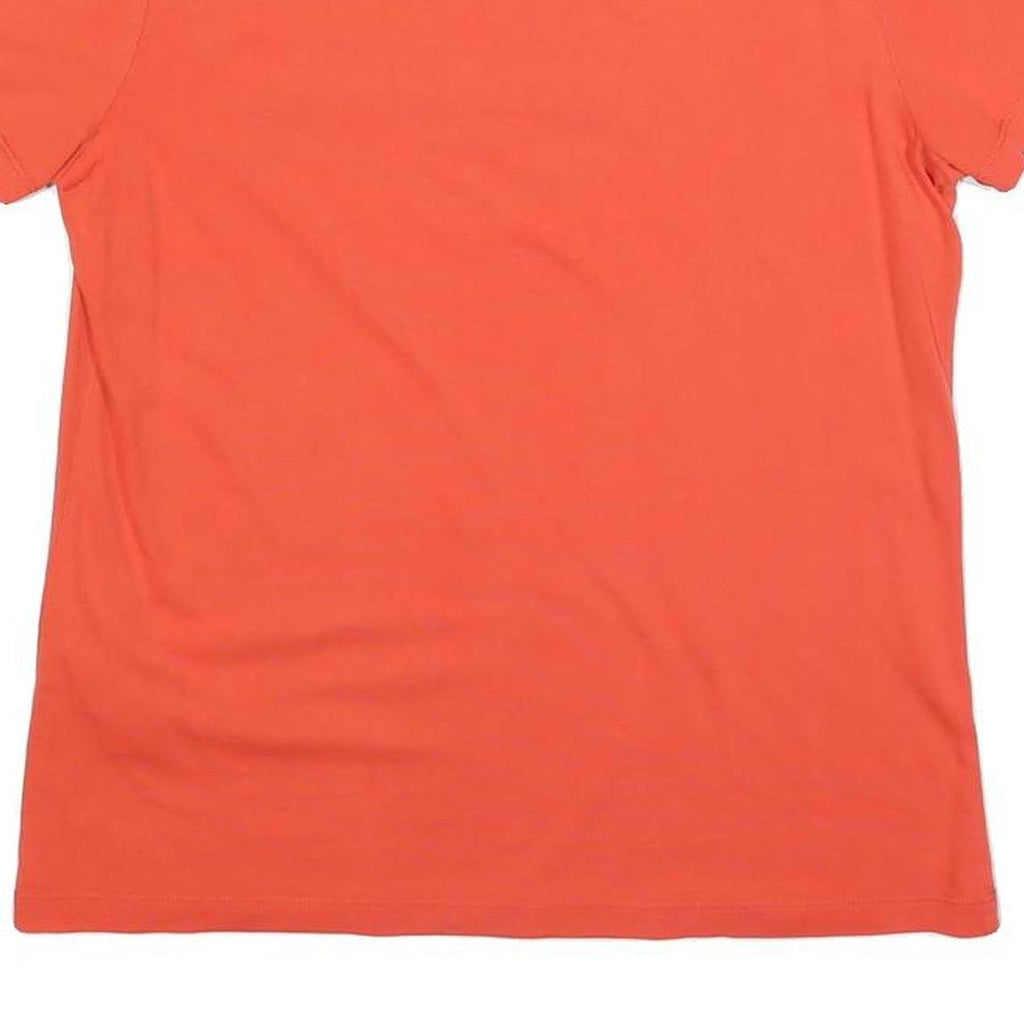 TOMMY HILFIGER Womens Orange Graphic T-Shirt S Short Sleeve Crew Neck Logo Print