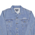 LUNA PIER Mens Blue Denim Jacket XL Cotton Blend Classic Button Closure Casual