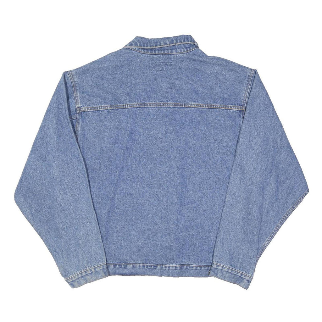 LUNA PIER Mens Blue Denim Jacket XL Cotton Blend Classic Button Closure Casual