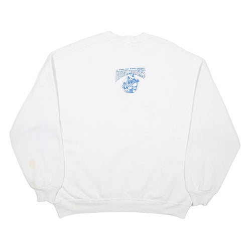 JERZEES Womens White La Habra High School Football Highlanders Crew Neck XL