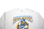 JERZEES Womens White La Habra High School Football Highlanders Crew Neck XL
