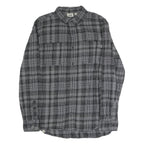 VANS Mens Grey Black Check Shirt L Cotton Blend Long Sleeve Casual