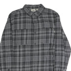 VANS Mens Grey Black Check Shirt L Cotton Blend Long Sleeve Casual