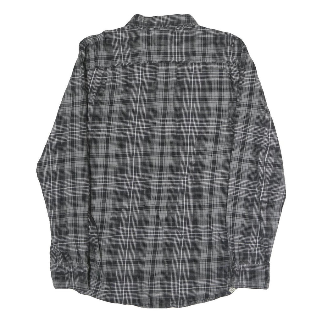 VANS Mens Grey Black Check Shirt L Cotton Blend Long Sleeve Casual