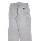 DICKIES Mens Regular Grey Denim Jeans W30 L30 Workwear Cotton Blend Zip Closure