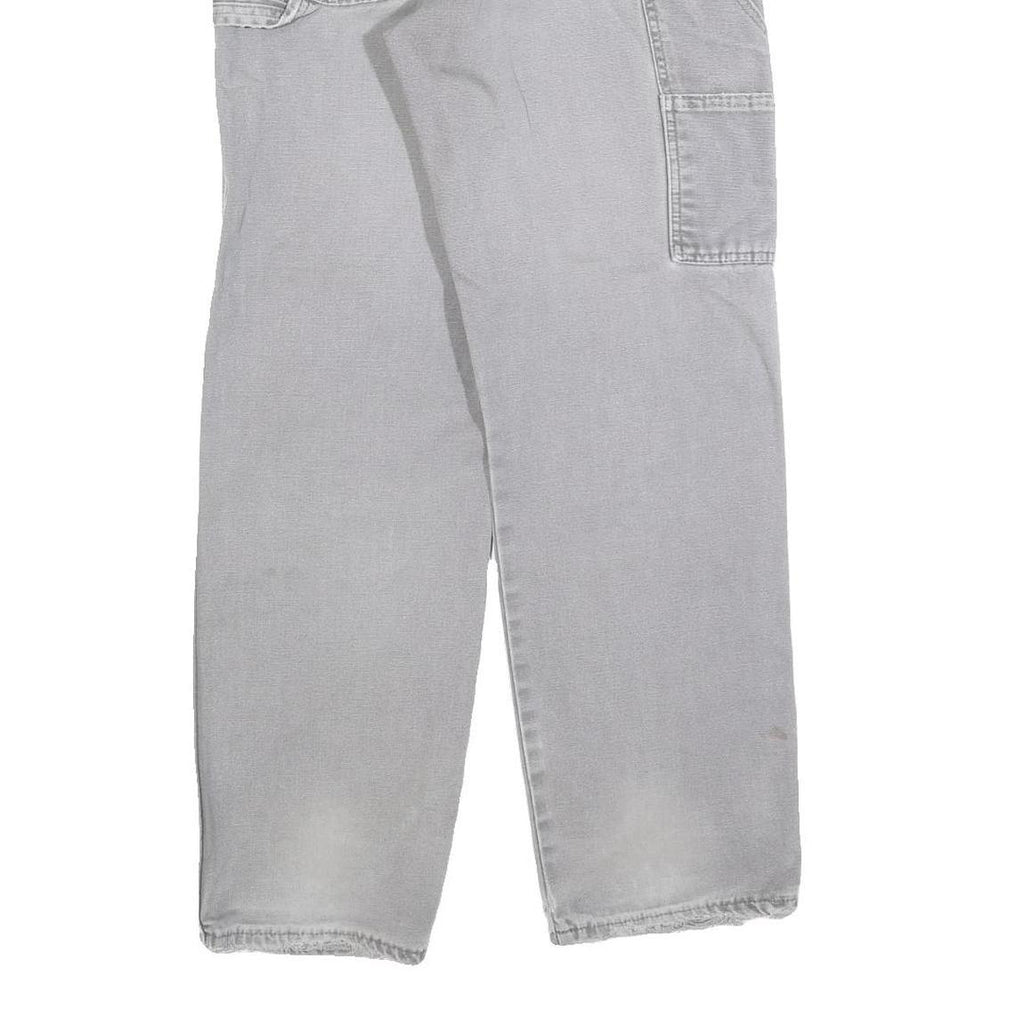 DICKIES Mens Regular Grey Denim Jeans W30 L30 Workwear Cotton Blend Zip Closure