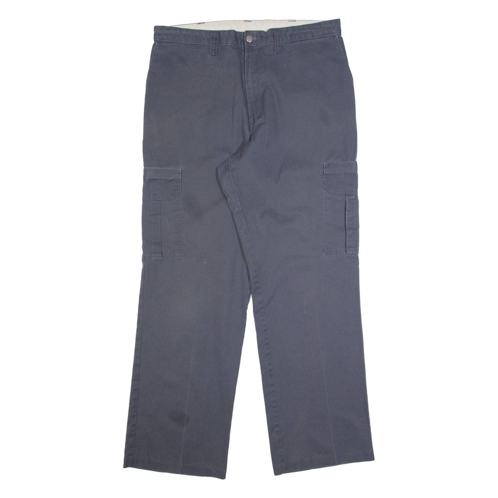 DICKIES Cargo Workwear Mens Trousers Grey Regular Straight W38 L34