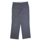 DICKIES Cargo Workwear Mens Trousers Grey Regular Straight W38 L34