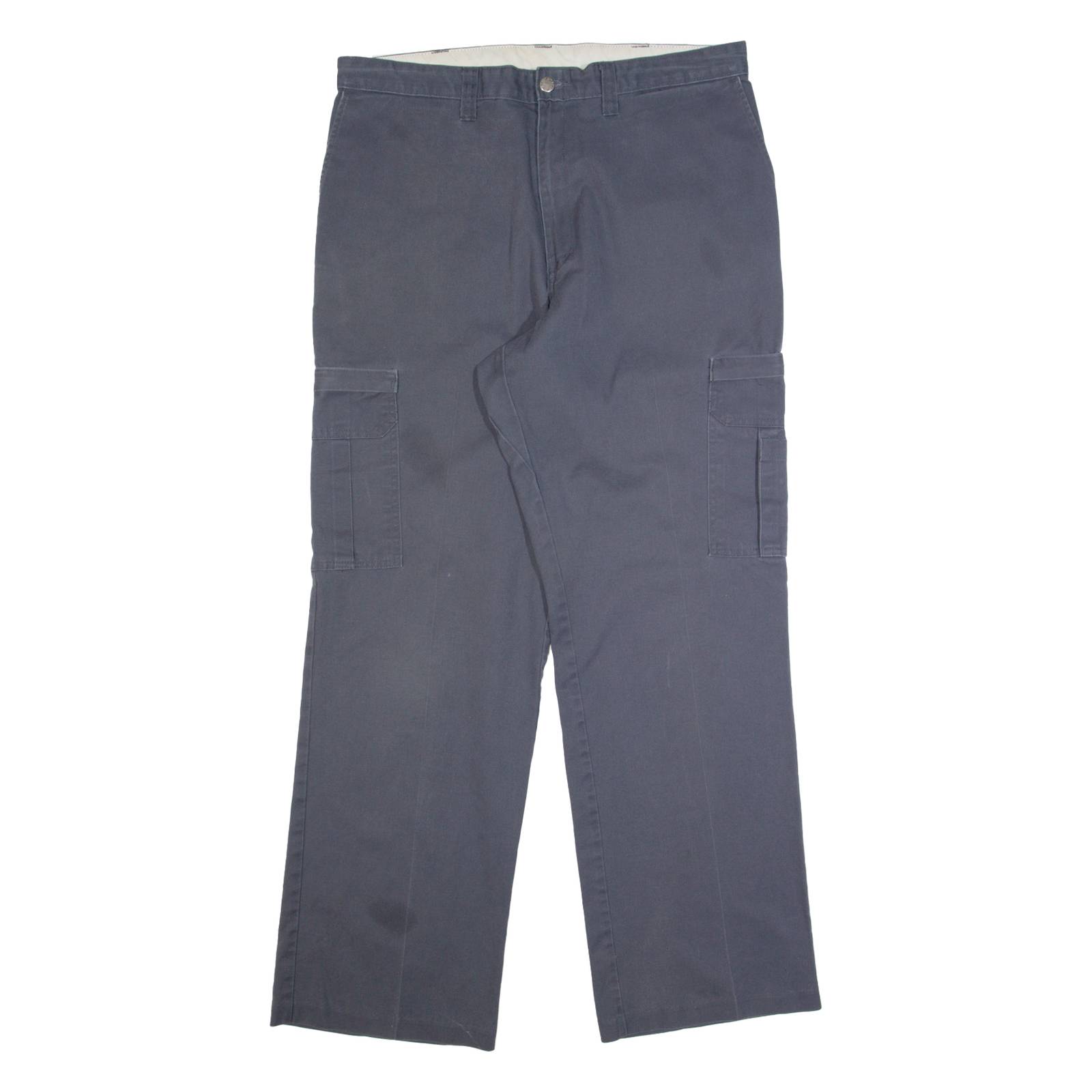 DICKIES Cargo Workwear Mens Trousers Grey Regular Straight W38 L34