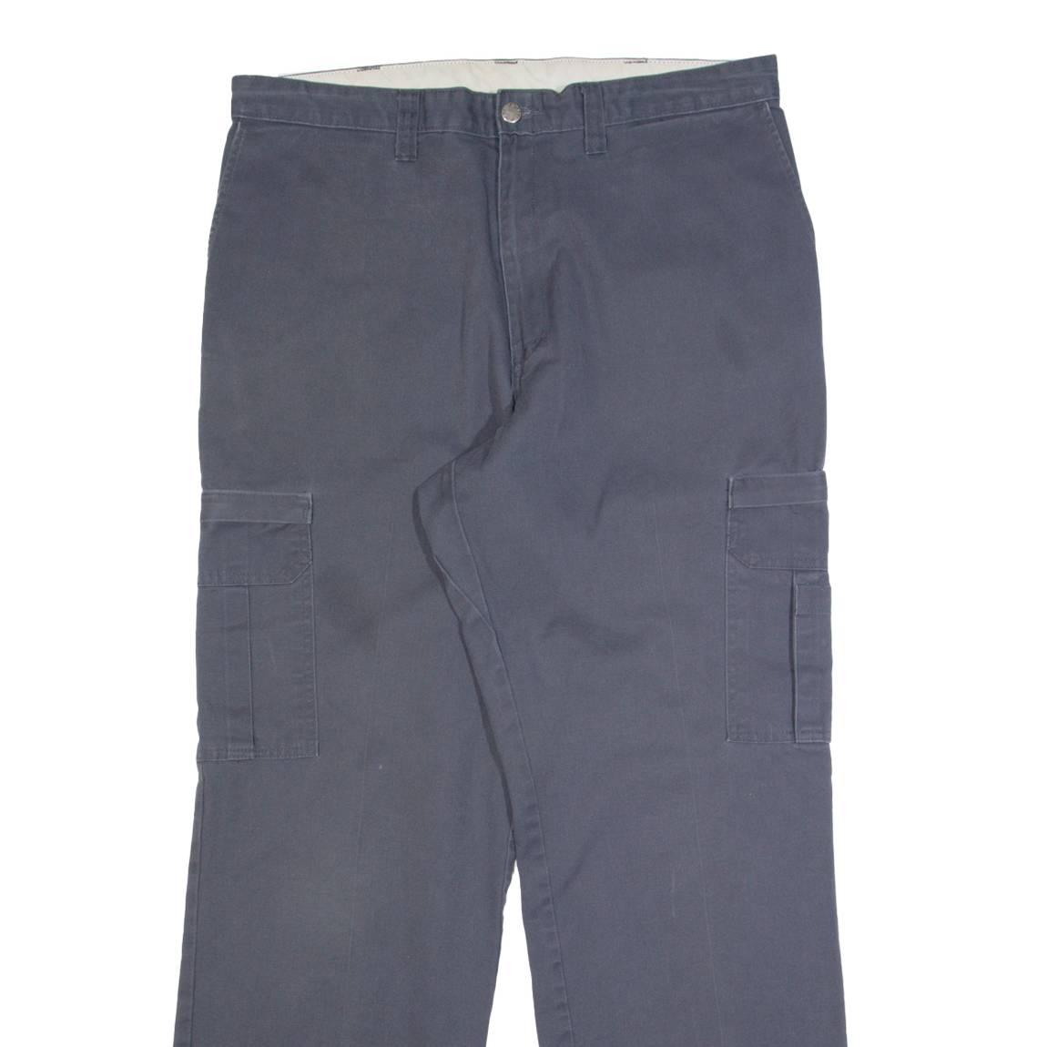 DICKIES Cargo Workwear Mens Trousers Grey Regular Straight W38 L34
