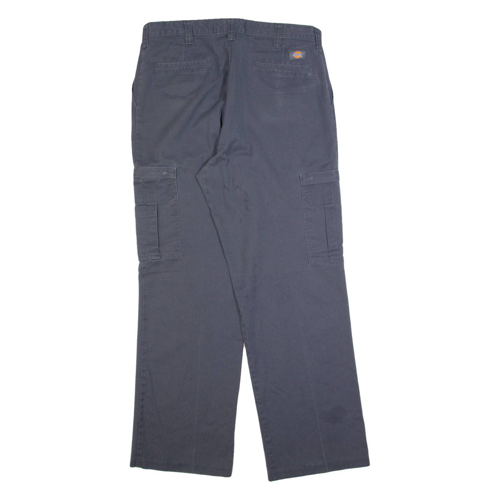 DICKIES Cargo Workwear Mens Trousers Grey Regular Straight W38 L34