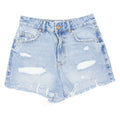 BERSHKA Womens Denim Shorts Blue XS W25