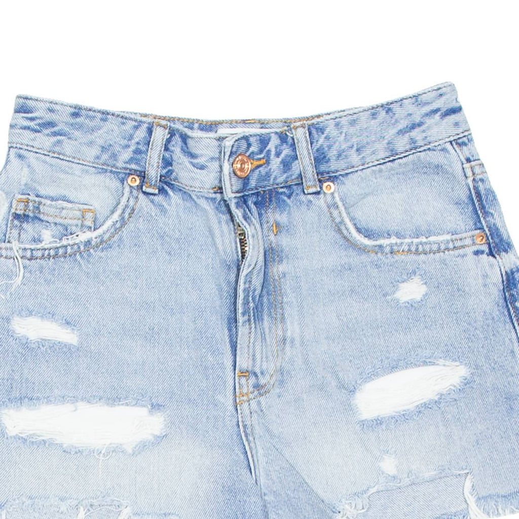BERSHKA Womens Denim Shorts Blue XS W25