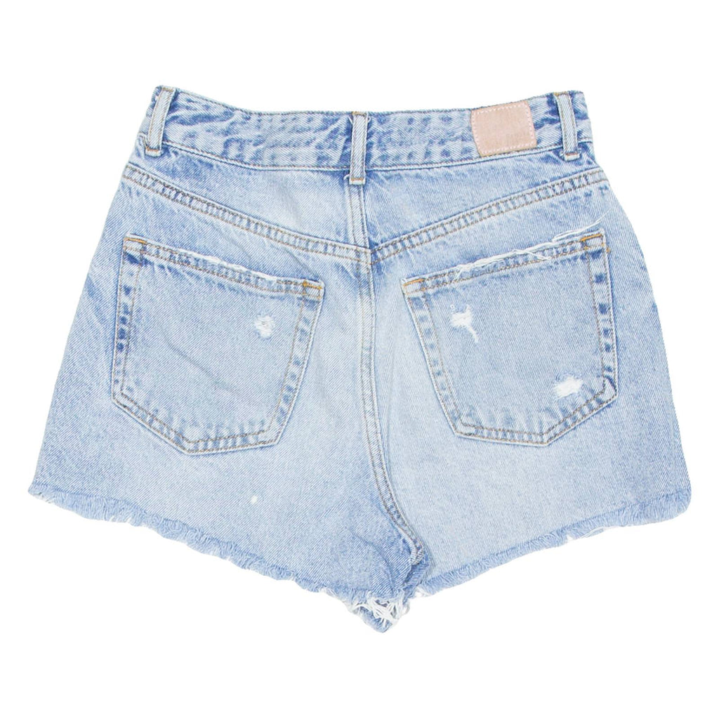 BERSHKA Womens Denim Shorts Blue XS W25
