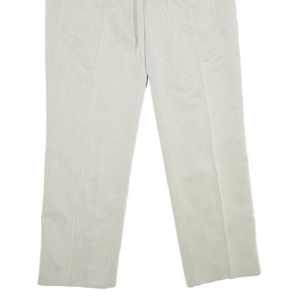 SERGIO VITTI Mens Classic Beige Straight Trousers W31 L30 Tailored Zip Closure