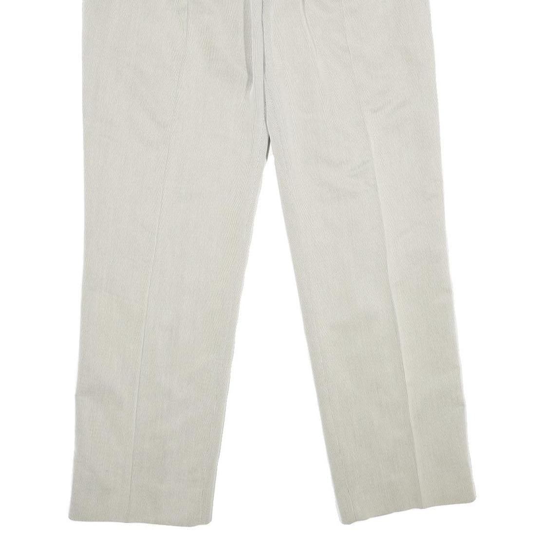 SERGIO VITTI Mens Classic Beige Straight Trousers W31 L30 Tailored Zip Closure